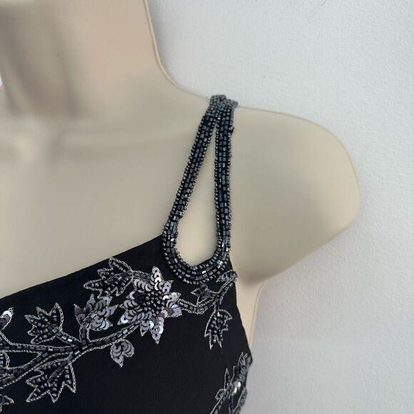 Scala Women’s Vintage Y2K Black Beaded Asymmetrical One Shoulder - Picture 10 of 10